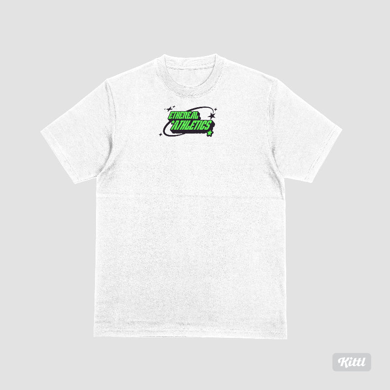 ETHEREAL ATHLETICS GREEN STAR SWIRL LOGO T-SHIRT