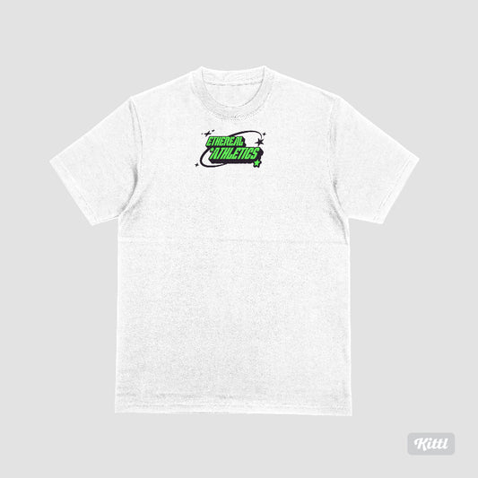 ETHEREAL ATHLETICS GREEN STAR SWIRL LOGO T-SHIRT